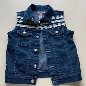 Girls jean vest